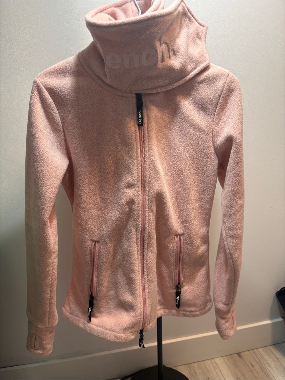 Bench Kids Light Pink Fleece Jacket with High Collar
